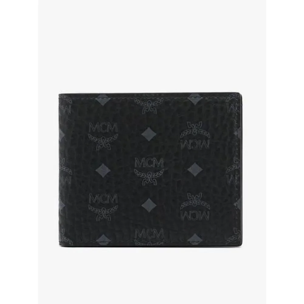 MCM Men’s Bifold Wallet In Visetos Original Black